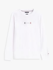 Blanco - Tommy Hilfiger Logo Jersey Long Sleeve T-Shirt - Imagen 5 de 5