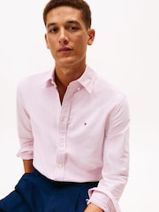 Tommy Hilfiger Pink Regular Fit Stripe Oxford Shirt - Image 3 of 5