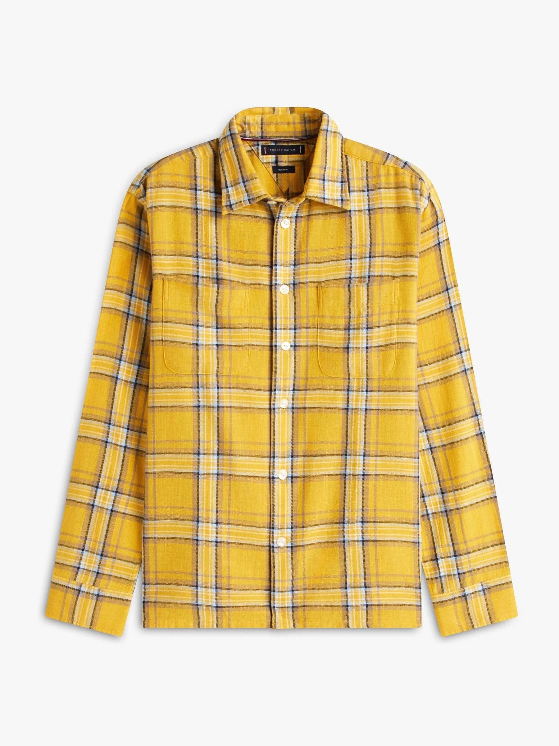 unused Check Shirt(US2094)/Yellow×Beige Buy Tommy Hilfiger Yellow Relaxed Fit Textured Twill Check Shirt