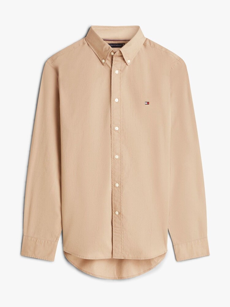 Tommy Hilfiger Brown Flex Regular Fit Poplin Shirt - Image 5 of 5 Tommy Hilfiger Brown Flex Regular Fit Poplin Shirt - Image 5 of 5