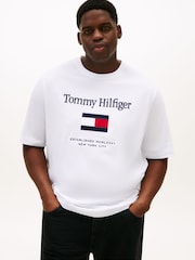 Tommy Hilfiger White Tommy Flag Hoodie - Image 1 of 5