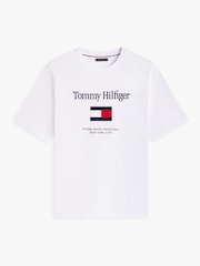 Tommy Hilfiger White Tommy Flag Hoodie - Image 5 of 5