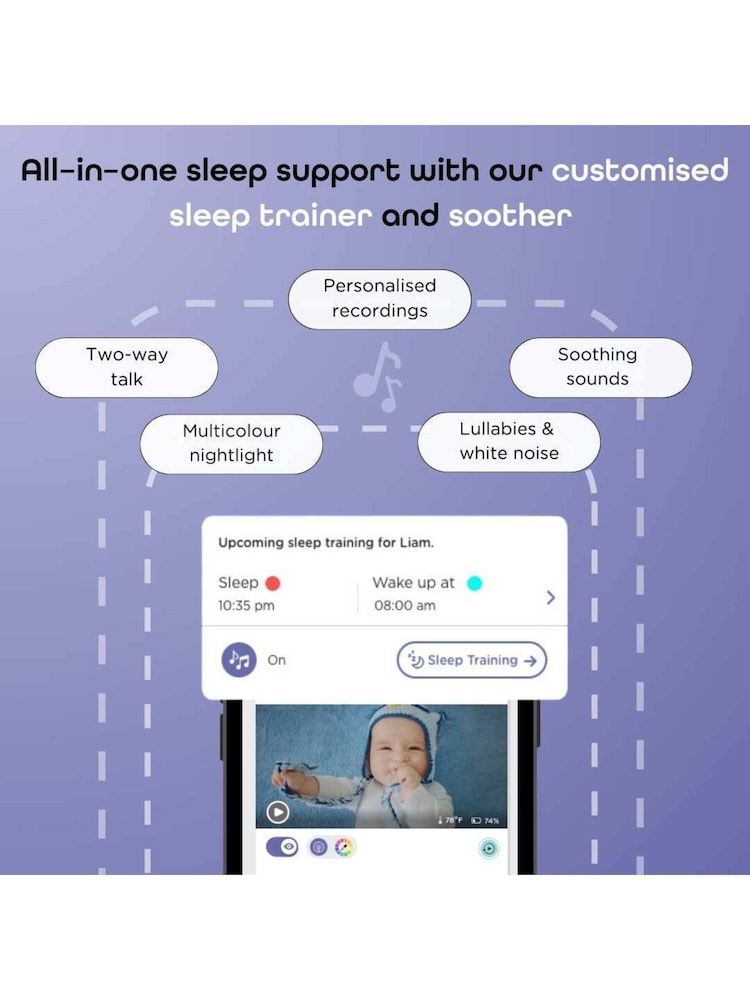 Hubble White Go AI Smart Cam Baby Monitor - Image 11 of 11