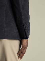Charles Tyrwhitt Blue Corduroy Slim Fit Jacket - Image 3 of 5