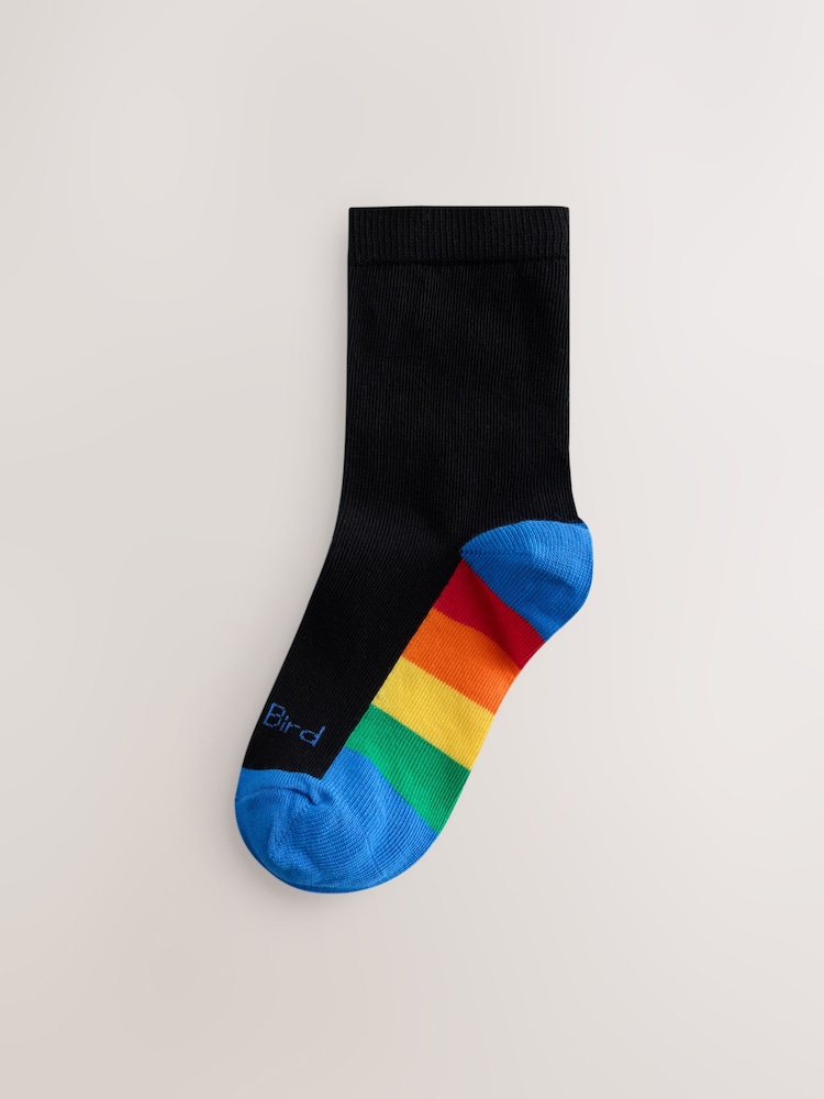 Crno - Little Bird by Jools Oliver Povratak u školu Bright Rainbov Sole Crew Čarape 5 Pack - Slika 2 od 5 Crno - Little Bird by Jools Oliver Povratak u školu Bright Rainbov Sole Crew Čarape 5 Pack - Slika 2 od 5