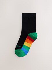 Crno - Little Bird by Jools Oliver Povratak u školu Bright Rainbov Sole Crew Čarape 5 Pack - Slika 3 od 5