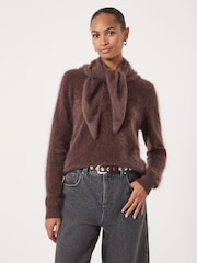 Hush Brown Brushed Cashmere Triange Scarf - Image 1 of 3