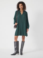 Hush Green Ruffled Long Sleeve Mini Dress - Image 1 of 5