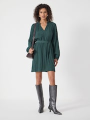 Hush Green Ruffled Long Sleeve Mini Dress - Image 4 of 5