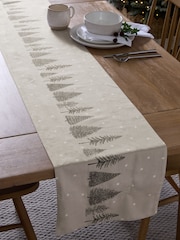Grey Cosy Scandi Christmas Tree Light Up Table Runner - Image 2 of 4