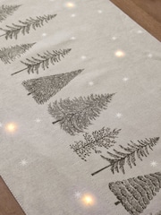 Grey Cosy Scandi Christmas Tree Light Up Table Runner - Image 3 of 4
