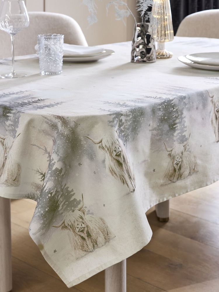 Natural Lord Hamish of Glen Glam Wipe Clean Table Cloth - Image 1 of 4 Natural Lord Hamish of Glen Glam Wipe Clean Table Cloth - Image 1 of 4