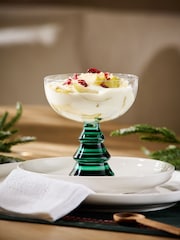 Set of 2 Green Christmas Tree Stem Cocktail Glasses - Image 2 of 4