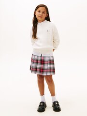 Tommy Hilfiger White Cable Knit Relaxed Jumper - Image 3 of 5