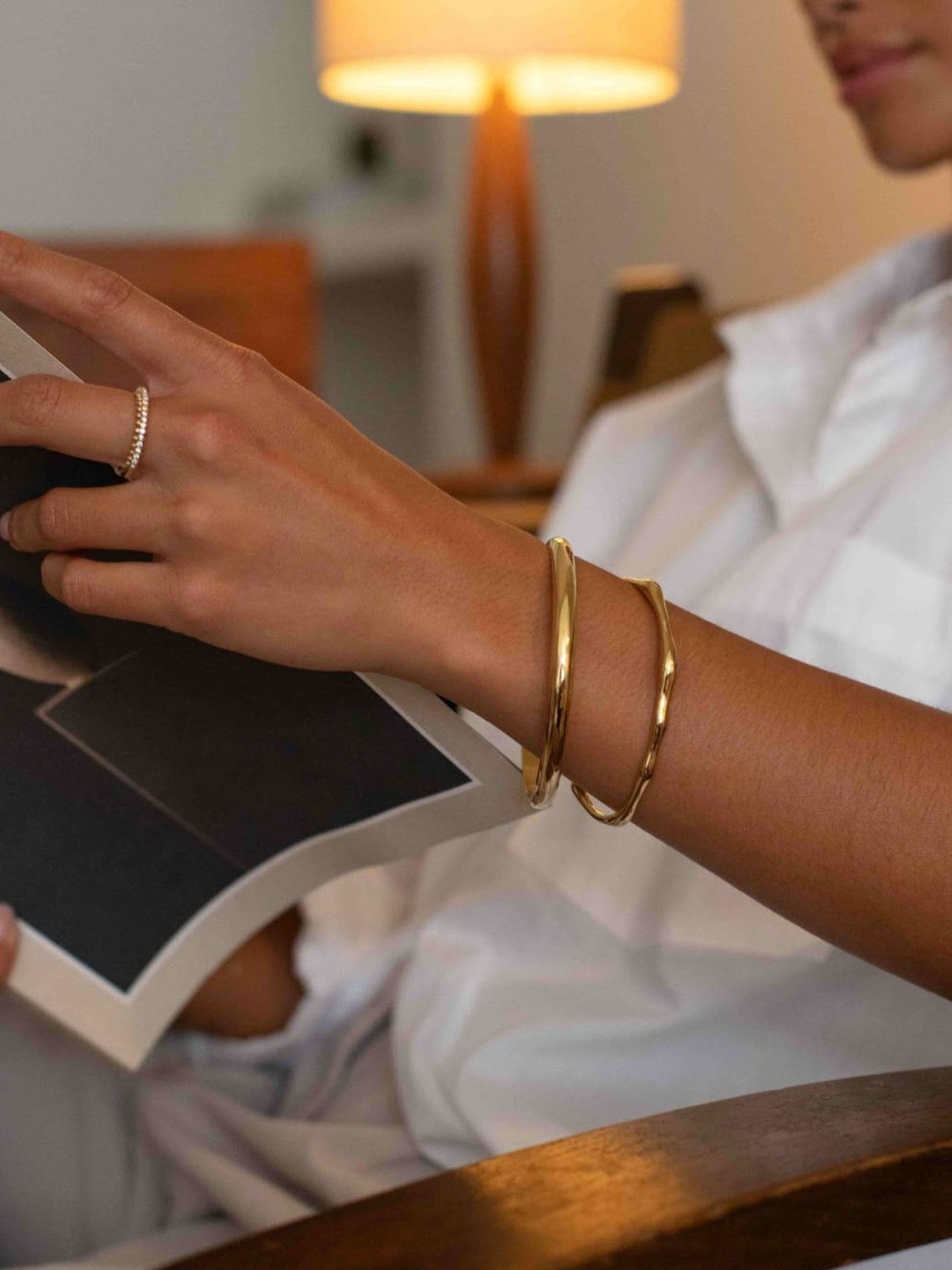 Buy D.Louise Gold Tone Waterproof Classic Chunky Bangle from Next