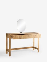 Natural Arches Mango Effect 2 Drawer Dressing Table with Mirror - Image 4 of 9