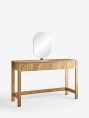 Natural Arches Mango Effect 2 Drawer Dressing Table with Mirror - Image 5 of 9