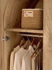 Mid Natural Arches Mango Wood Effect Double Wardrobe - Image 4 of 10