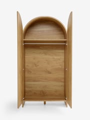 Mid Natural Arches Mango Wood Effect Double Wardrobe - Image 7 of 10