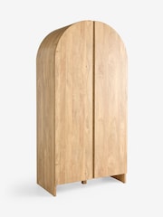 Mid Natural Arches Mango Wood Effect Double Wardrobe - Image 8 of 10