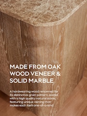 Mid Natural Aviano N. Premium Oak Veneer Bedside Table - Image 8 of 8