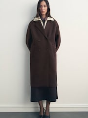 Mango Brown Wool Coat - Image 1 of 7