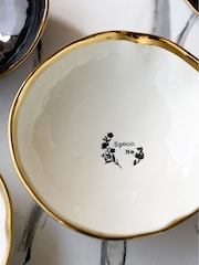 Rockett St George Set of 4 Black/Cream Food Lovers Pasta Bowls - Image 10 of 12