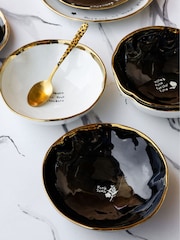 Rockett St George Set of 4 Black/Cream Food Lovers Pasta Bowls - Image 4 of 12