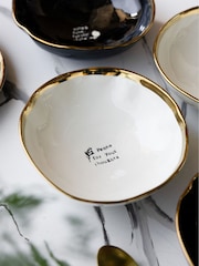 Rockett St George Set of 4 Black/Cream Food Lovers Pasta Bowls - Image 5 of 12