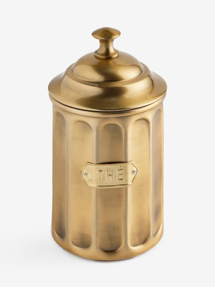 Rockett St George Gold Apothecary Style Tea Storage Tin - Image 2 of 5 Rockett St George Gold Apothecary Style Tea Storage Tin - Image 2 of 5