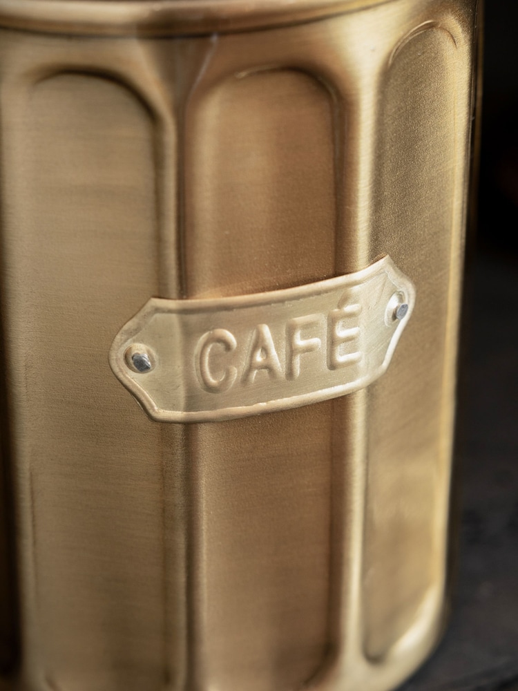 Rockett St George Gold Apothecary Style Coffee Storage Tin - Image 2 of 5 Rockett St George Gold Apothecary Style Coffee Storage Tin - Image 2 of 5