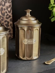 Rockett St George Gold Apothecary Style Coffee Storage Tin - Image 3 of 5