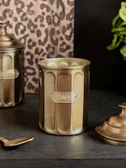 Rockett St George Gold Apothecary Style Coffee Storage Tin - Image 4 of 5