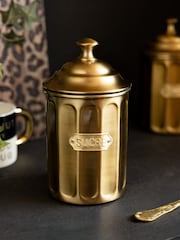 Rockett St George Gold Apothecary Style Sugar Storage Tin - Image 2 of 5