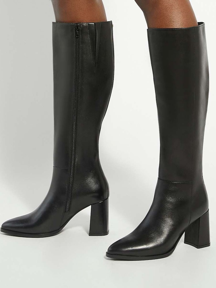 Dune London Black Salla Knee High Boots - Image 1 of 6 Dune London Black Salla Knee High Boots - Image 1 of 6