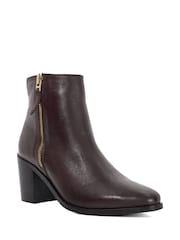 Dune London Red Purl Ankle Boots - Image 5 of 6