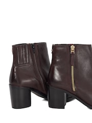 Dune London Red Purl Ankle Boots - Image 6 of 6