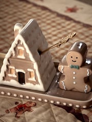 Natural Christmas Gingerbread Centrepiece with Salt and Pepper Shakers and Condiment Pot - Image 3 of 4