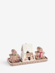 Natural Christmas Gingerbread Centrepiece with Salt and Pepper Shakers and Condiment Pot - Image 4 of 4