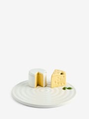 White 3D Novelty Cheese Serving Platter and Condiment Pots - Image 1 of 5