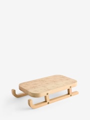 Natural Wood Snowflake Sleigh Serving Board - Image 3 of 3
