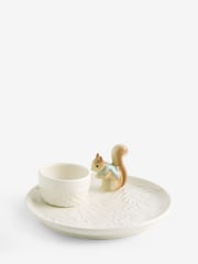 White Wonderful Woodland Winter Squirrel and Acorn Egg Cup - Image 1 of 4