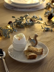 White Wonderful Woodland Winter Squirrel and Acorn Egg Cup - Image 2 of 4