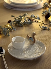 White Wonderful Woodland Winter Squirrel and Acorn Egg Cup - Image 3 of 4