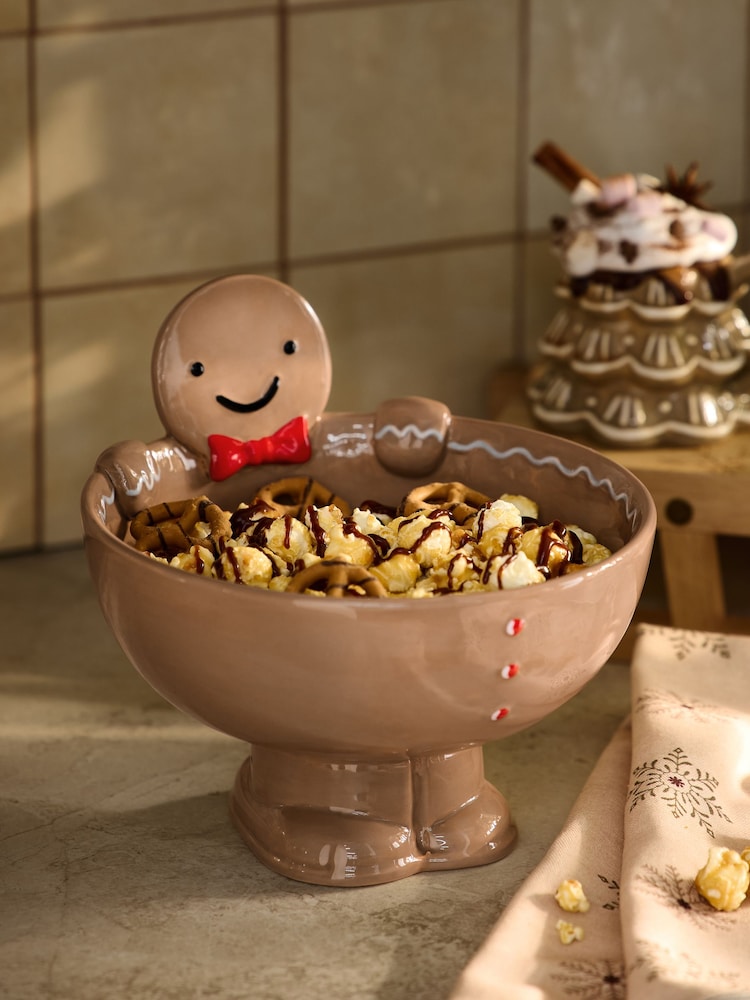 Natural Gingerbread Serving Bowl - Image 2 of 3 Natural Gingerbread Serving Bowl - Image 2 of 3