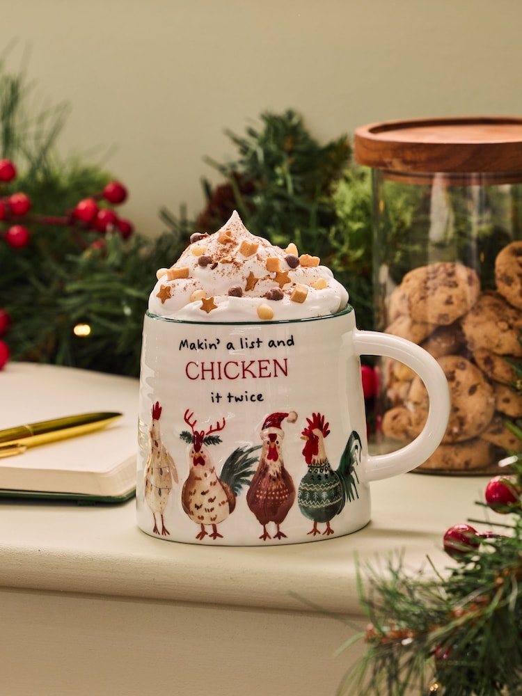 Green Chicken it Twice Christmas Mug - Image 1 of 3 Green Chicken it Twice Christmas Mug - Image 1 of 3
