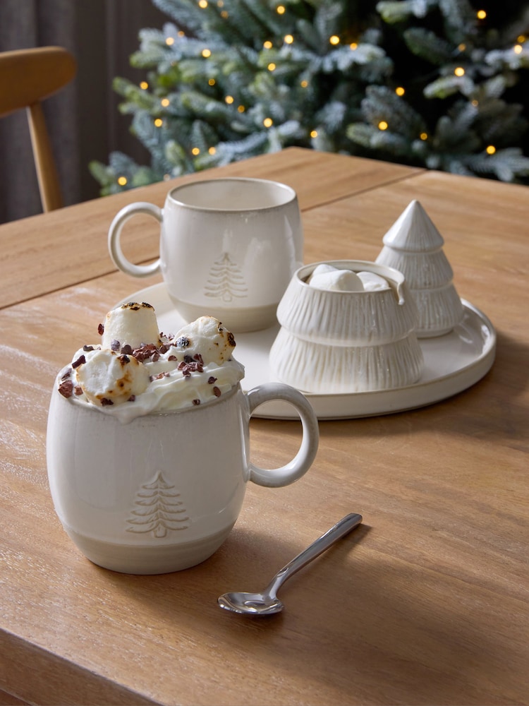 Natural Christmas Hot Chocolate Station with Mugs - Image 1 of 4 Natural Christmas Hot Chocolate Station with Mugs - Image 1 of 4
