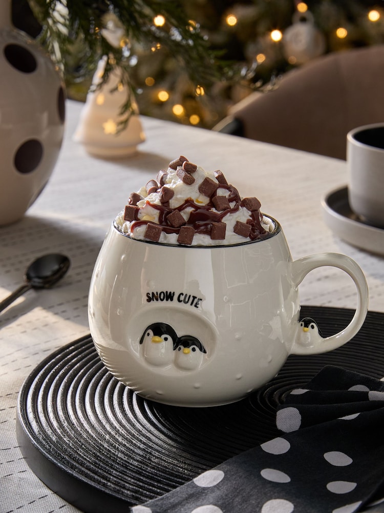 Natural Christmas Penguin and Friends Snow Cute Mug - Image 1 of 3 Natural Christmas Penguin and Friends Snow Cute Mug - Image 1 of 3