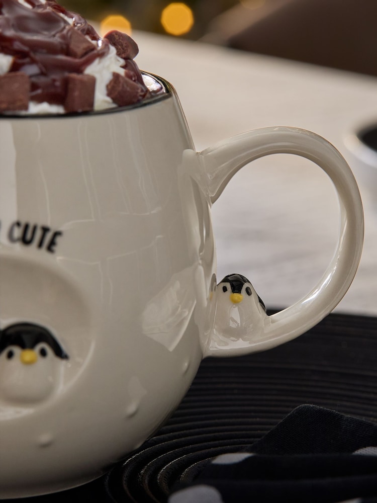 Natural Christmas Penguin and Friends Snow Cute Mug - Image 2 of 3 Natural Christmas Penguin and Friends Snow Cute Mug - Image 2 of 3