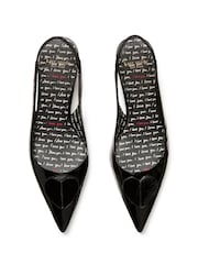 Lover Slingback Kitten Heel Black Shoes - Image 4 of 4